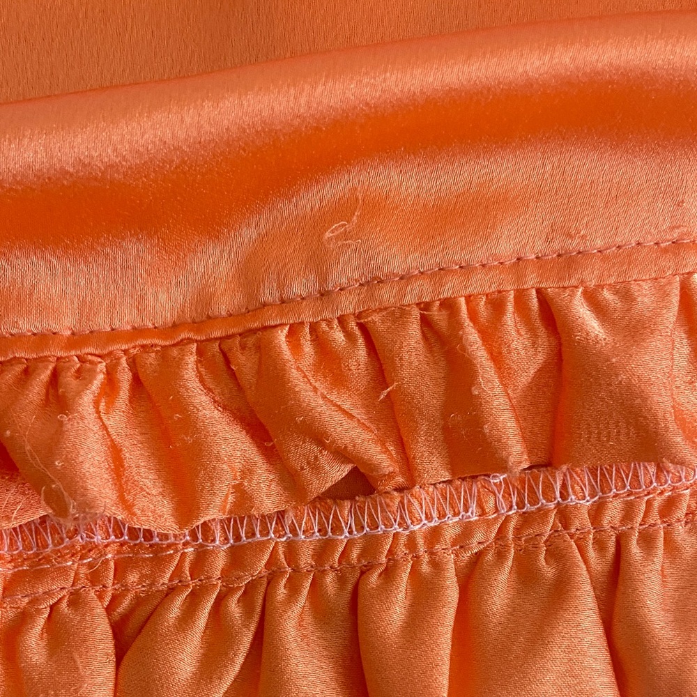 Show Me Your MuMu Peach Satin Tiered Ruffle Maxi Dress - Picture 8 of 16